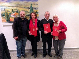 Ralph-Erich Hildebrandt, Conny Lampert-Voscht, Willy Voscht und Karin Barg (v.l.n.r)