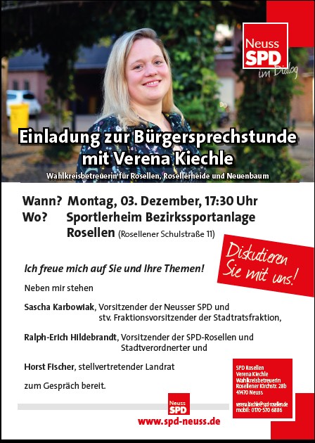 Plakat Bürgersprechstunde