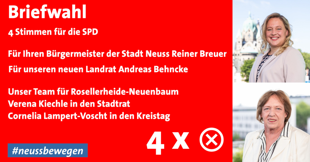 Briefwahl 4x SPD in Rosellerheide-Neuenbaum