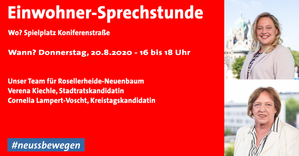 Bürgersprechstunde am 20.8.2020