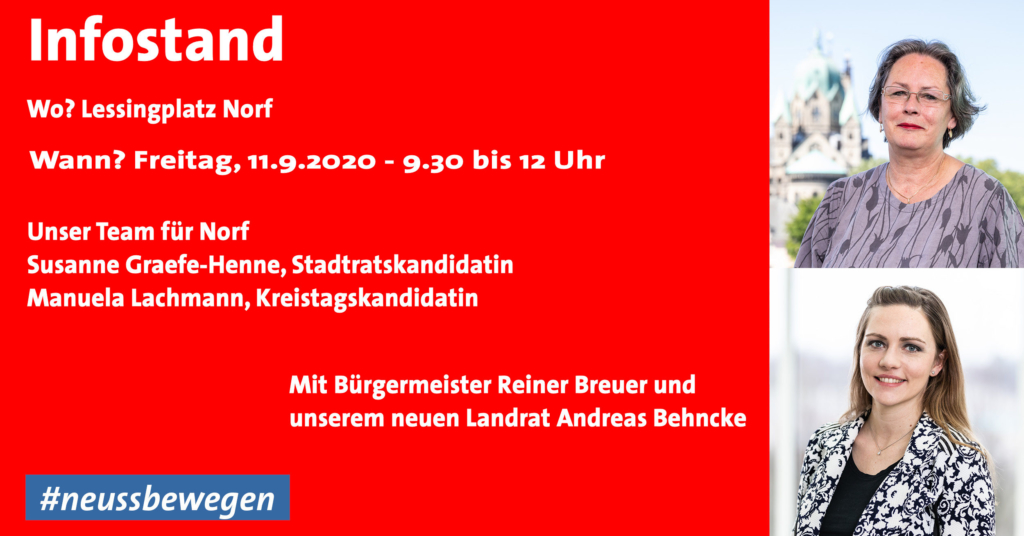 Infostand in Norf am 11.9.2020